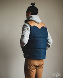 Flat Head FN-OJ-DPV001 - 12.5oz Natural Indigo Denim Puff Vest