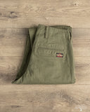 Flat Head FN-PA-C014 - 12oz Chino Trousers - Olive