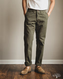 Flat Head FN-PA-C014 - 12oz Chino Trousers - Olive