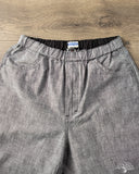 Flat Head FN-PA-C015 - 5oz Chambray Relaxed Fit Pants - Black