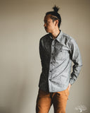 Flat Head FN-SCK-010L - 5oz Chambray Work Shirt - Black