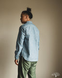 Flat Head FN-SCK-010L - 5oz Chambray Work Shirt - Blue
