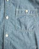 Flat Head FN-SCK-010L - 5oz Chambray Work Shirt - Blue