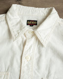 Flat Head FN-SCK-010L - 5oz Chambray Work Shirt - White