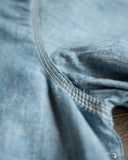 Flat Head FN-SCK-010S - 5oz Chambray Short-Sleeve Work Shirt - Blue