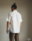 Flat Head FN-SCK-010S - 5oz Chambray Short-Sleeve Work Shirt - White
