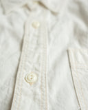 Flat Head FN-SCK-010S - 5oz Chambray Short-Sleeve Work Shirt - White