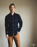 Flat Head FN-SCW-002L - Indigo Dobby Western Shirt