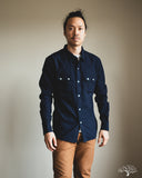 Flat Head FN-SCW-002L - Indigo Dobby Western Shirt