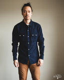 Flat Head FN-SCW-002L - Indigo Dobby Western Shirt
