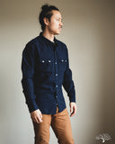 Flat Head FN-SCW-002L - Indigo Dobby Western Shirt
