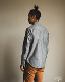 Flat Head FN-SCW-003L - 5oz Chambray Western Shirt - Black