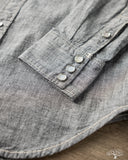 Flat Head FN-SCW-003L - 5oz Chambray Western Shirt - Black