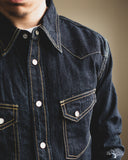 Flat Head FN-SDW-001L - 10oz Denim Western Shirt