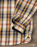 Flat Head FN-SNR-014L - Flannel Check Work Shirt - Ivory