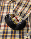 Flat Head FN-SNR-014L - Flannel Check Work Shirt - Ivory