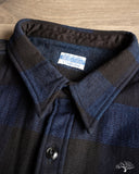 Flat Head FN-SNR-101LSP - Block Check Flannel Shirt - Indigo