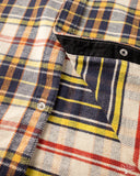 Flat Head FN-SNW-014L - Flannel Check Western Shirt - Ivory