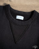 Flat Head FN-SWC-301 - Loopwheel Crew Neck Sweatshirt - Black