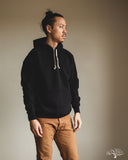 Flat Head FN-SWP-301 - Loopwheel Hooded Sweatshirt - Black