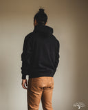 Flat Head FN-SWP-301 - Loopwheel Hooded Sweatshirt - Black