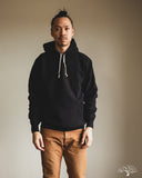 Flat Head FN-SWP-301 - Loopwheel Hooded Sweatshirt - Black