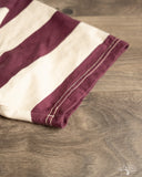 Flat Head FN-THB-002 - Border T-Shirt - Ivory/Purple