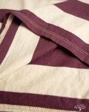 Flat Head FN-THB-002 - Border T-Shirt - Ivory/Purple