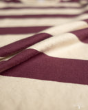 Flat Head FN-THB-002 - Border T-Shirt - Ivory/Purple
