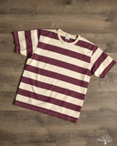 Flat Head FN-THB-002 - Border T-Shirt - Ivory/Purple