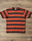 Flat Head FN-THB-002 - Border T-Shirt - Light Black/Light Red