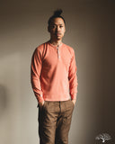 Flat Head FN-THLH-004 - Waffle Knit Henley Thermal - Light Orange