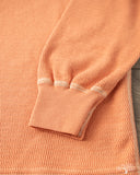 Flat Head FN-THLH-004 - Waffle Knit Henley Thermal - Light Orange