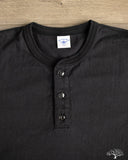 Flat Head FN-TSH-003 - Short-Sleeve Henley T-Shirt - Black