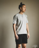 Flat Head FN-TSH-003 - Short-Sleeve Henley T-Shirt - Gray