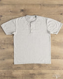 Flat Head FN-TSH-003 - Short-Sleeve Henley T-Shirt - Gray