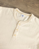 Flat Head FN-TSH-003 - Short-Sleeve Henley T-Shirt - Nature