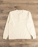 Flat Head FN-TSHL-004 - Long-Sleeve Henley T-Shirt - Ivory