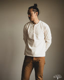 Flat Head FN-TSHL-004 - Long-Sleeve Henley T-Shirt - Nature