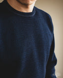 Flat Head FN-UTHL-001SP - Long-Sleeve Indigo Knit Heavy Thermal