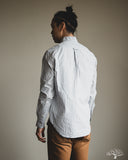 Gitman Vintage Japanese Organic Cotton Dobby Stripe Button Down - Blue