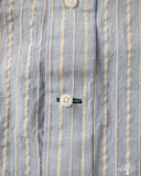 Gitman Vintage Japanese Organic Cotton Dobby Stripe Button Down - Blue