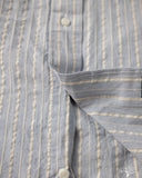 Gitman Vintage Japanese Organic Cotton Dobby Stripe Button Down - Blue