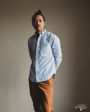 Gitman Vintage Blue Stripe Seersucker Long-Sleeve Shirt