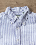Gitman Vintage Blue Stripe Seersucker Long-Sleeve Shirt