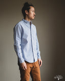 Gitman Vintage Blue Stripe Seersucker Long-Sleeve Shirt