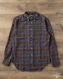 Gitman Vintage Brown Cotton Tweed Check Shirt