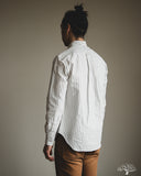 Gitman Vintage Japanese Striped Oxford - White