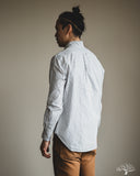 Gitman Vintage Japanese Organic Cotton Dobby Stripe Button Down - White