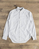 Gitman Vintage Japanese Organic Cotton Dobby Stripe Button Down - White